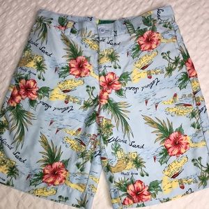 Liquid Flow shorts Hawaiian island pockets‎